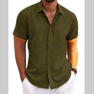 [CJDS178057791MN] Men's Loose Linen Short-Sleeve T-Shirt