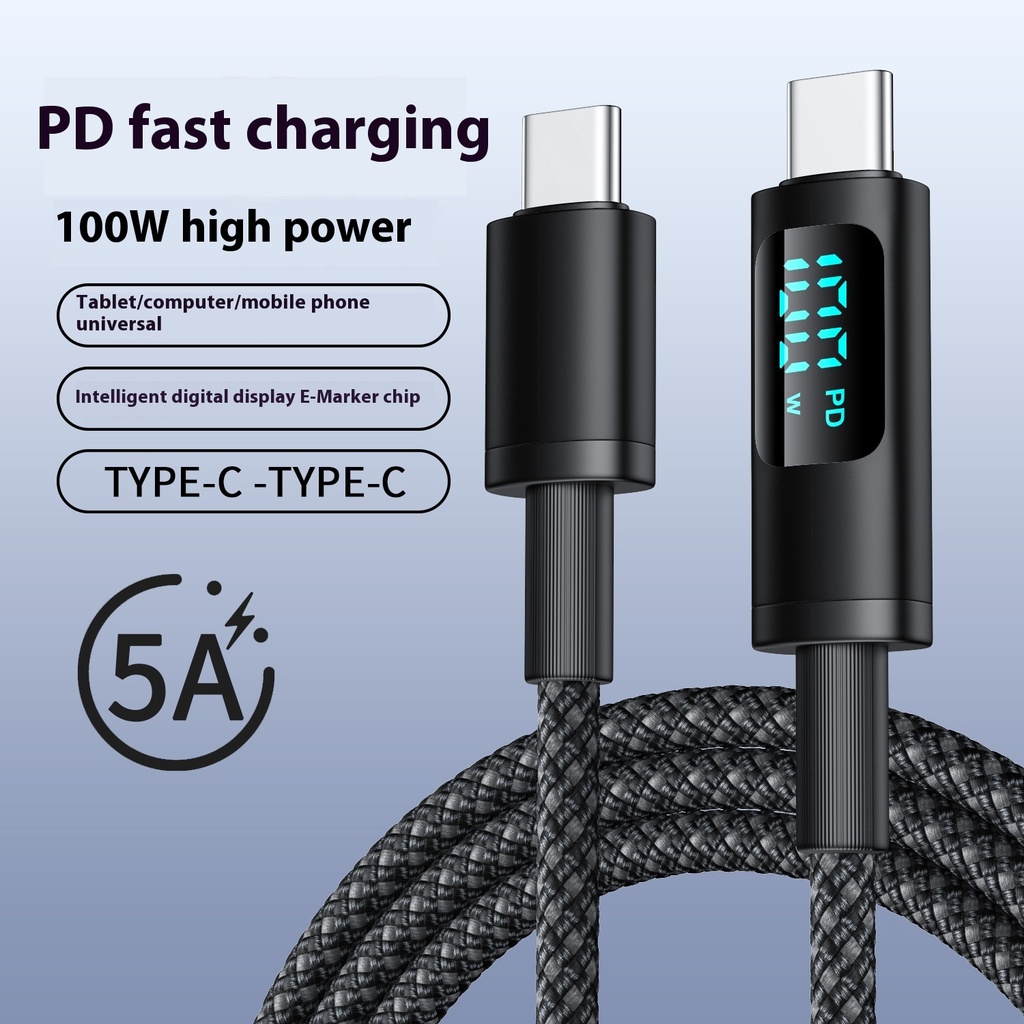 [CJYD226072901AZ] Dual Type-C Cable with Digital Display