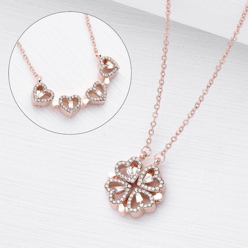 [CJLX134686016PK] Four-Leaf Clover Transforming Necklace