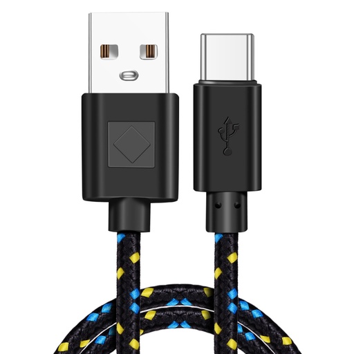 كابل USB-C مضفر للشحن السريع